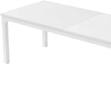 46" White Wood and Iron Dining Table - HomeRoots - Flyclothing LLC
