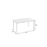 46" White Wood and Iron Dining Table - HomeRoots - Flyclothing LLC