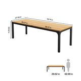 46" Natural and Black Wood and Iron Dining Table - HomeRoots - Flyclothing LLC