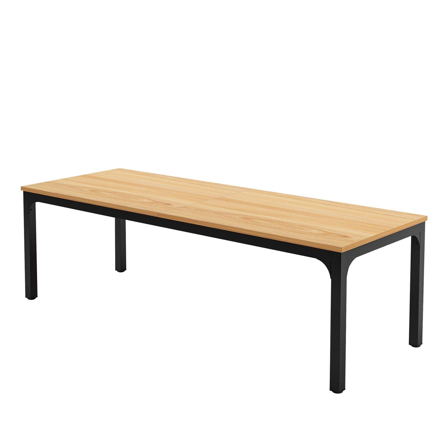 46" Natural and Black Wood and Iron Dining Table - HomeRoots - Flyclothing LLC