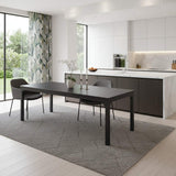 46" Black Wood and Iron Dining Table - HomeRoots - Flyclothing LLC