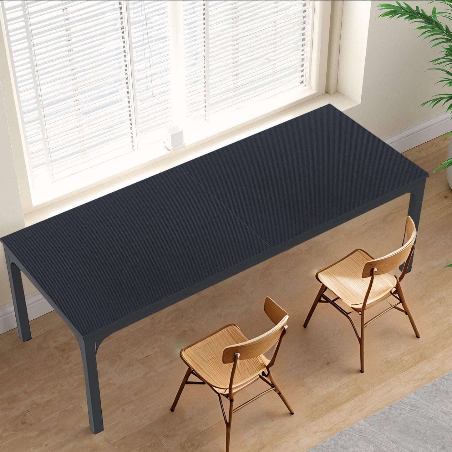46" Black Wood and Iron Dining Table - HomeRoots - Flyclothing LLC