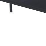 46" Black Wood and Iron Dining Table - HomeRoots - Flyclothing LLC