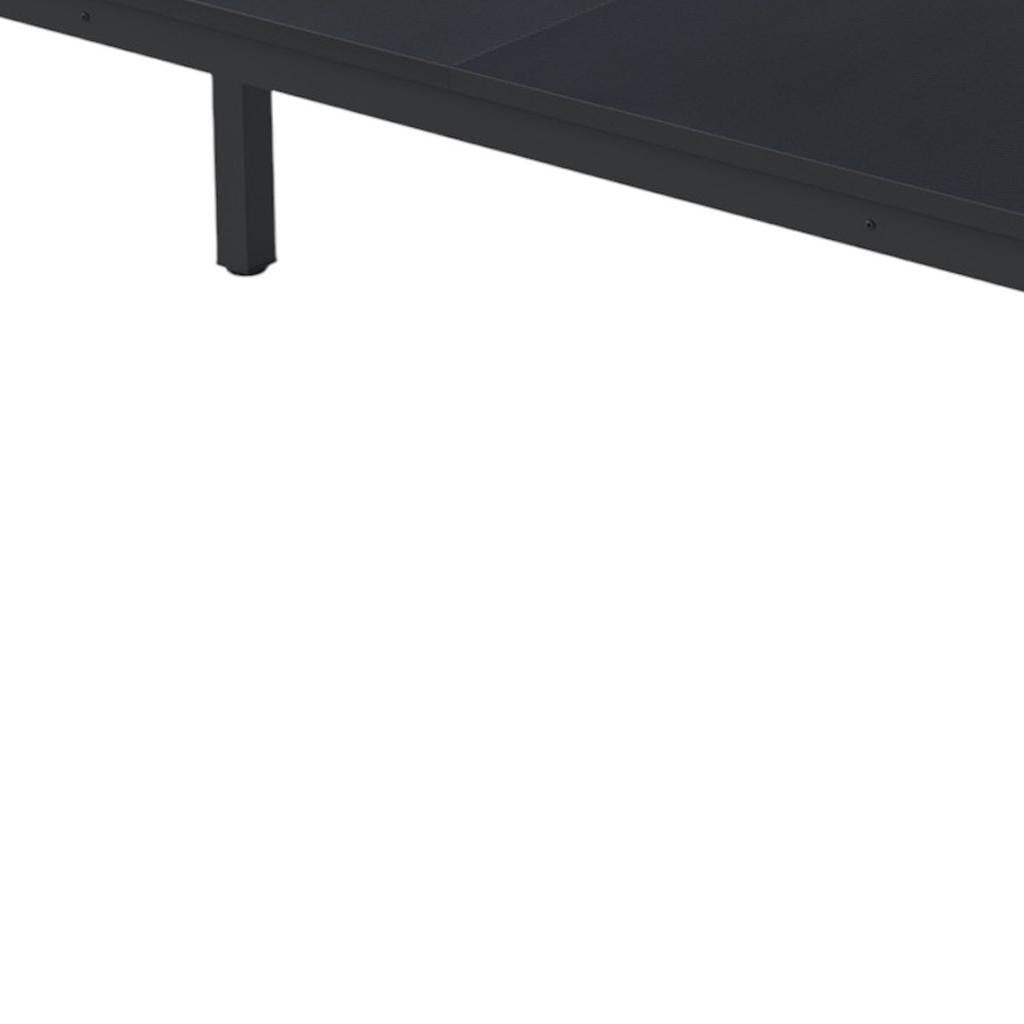 46" Black Wood and Iron Dining Table - HomeRoots - Flyclothing LLC