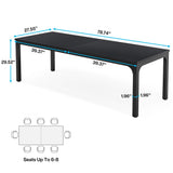 46" Black Wood and Iron Dining Table - HomeRoots - Flyclothing LLC