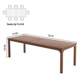 46" Brown Wood and Iron Dining Table - HomeRoots - Flyclothing LLC