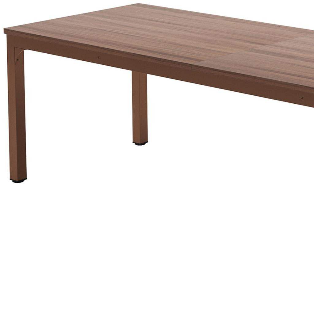 46" Brown Wood and Iron Dining Table - HomeRoots - Flyclothing LLC