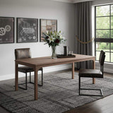 46" Brown Wood and Iron Dining Table - HomeRoots - Flyclothing LLC