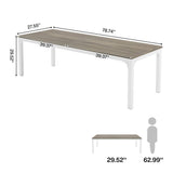 46" Gray and White Wood and Iron Dining Table - HomeRoots - Flyclothing LLC