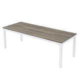 46" Gray and White Wood and Iron Dining Table - HomeRoots - Flyclothing LLC