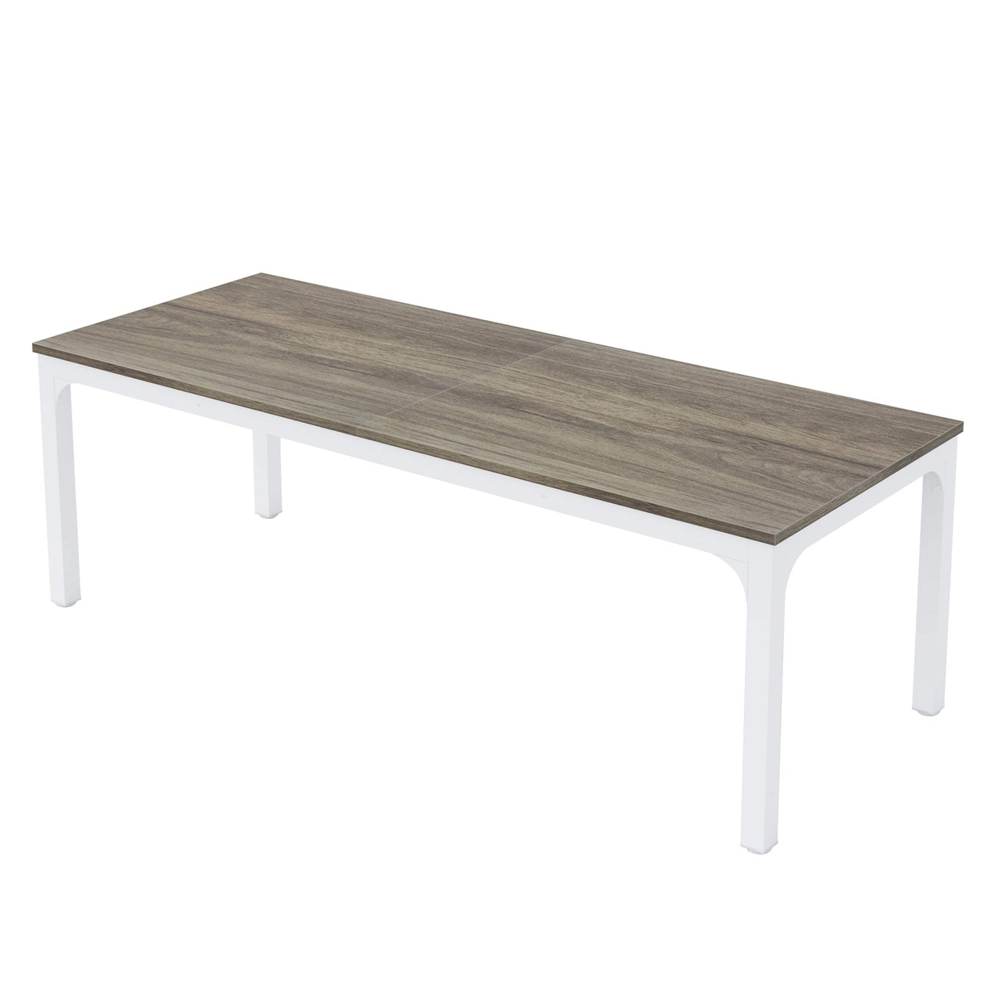 46" Gray and White Wood and Iron Dining Table - HomeRoots - Flyclothing LLC