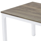 46" Gray and White Wood and Iron Dining Table - HomeRoots - Flyclothing LLC