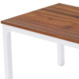 46" Brown and White Wood and Iron Dining Table - HomeRoots - Flyclothing LLC