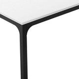 46" White and Black Wood and Iron Dining Table - HomeRoots - Flyclothing LLC