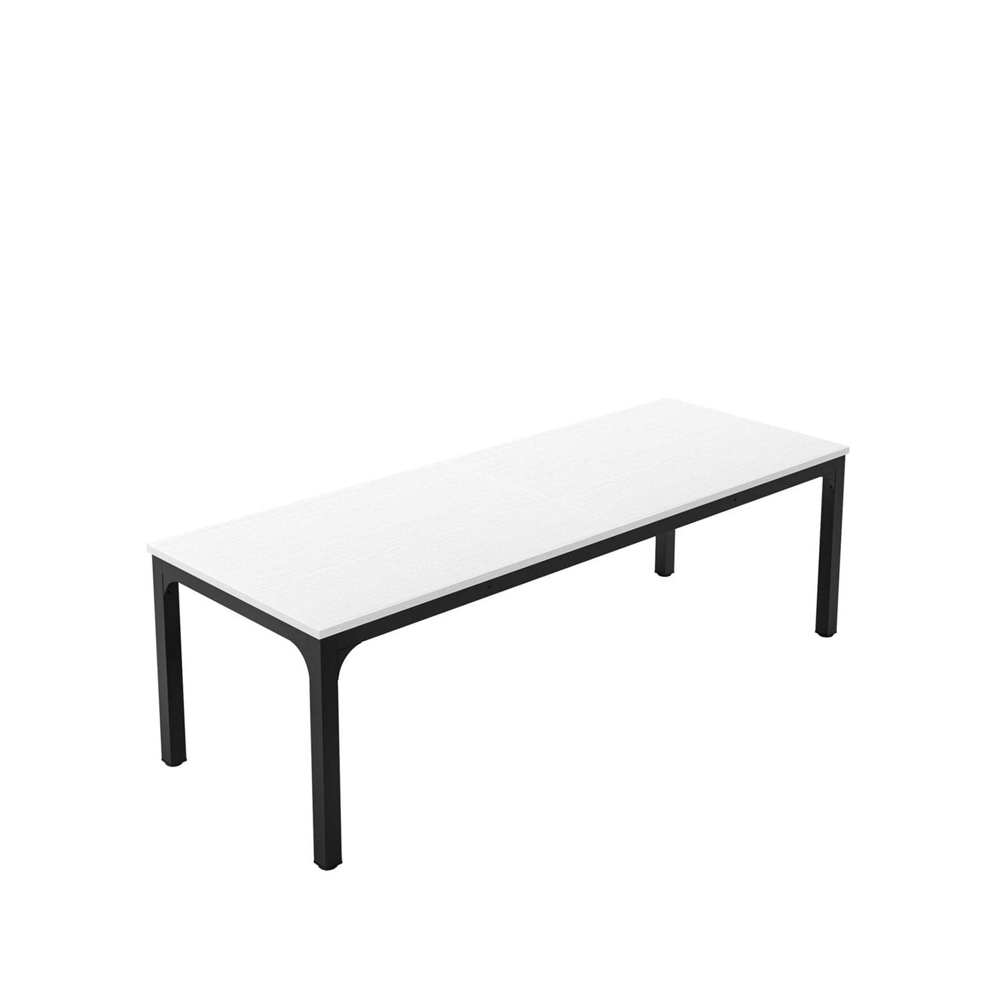 46" White and Black Wood and Iron Dining Table - HomeRoots - Flyclothing LLC