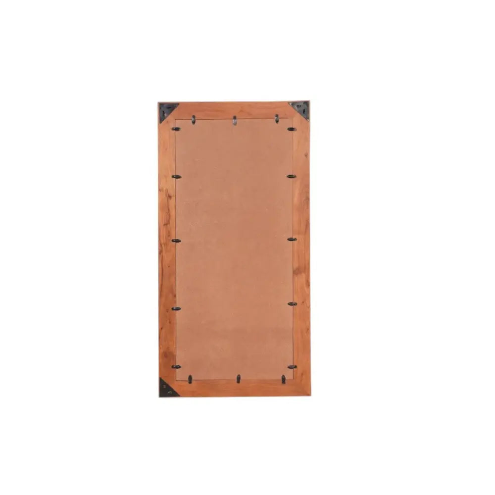 24" Brown Solid Wood Live Edge Freestanding and Wall Mount Accent Mirror - Homeroots - Flyclothing LLC