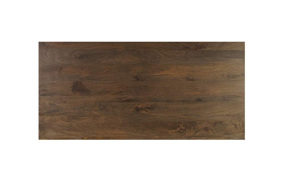 78" Brown Solid Wood Cross Leg Base Dining Table - HomeRoots - Flyclothing LLC