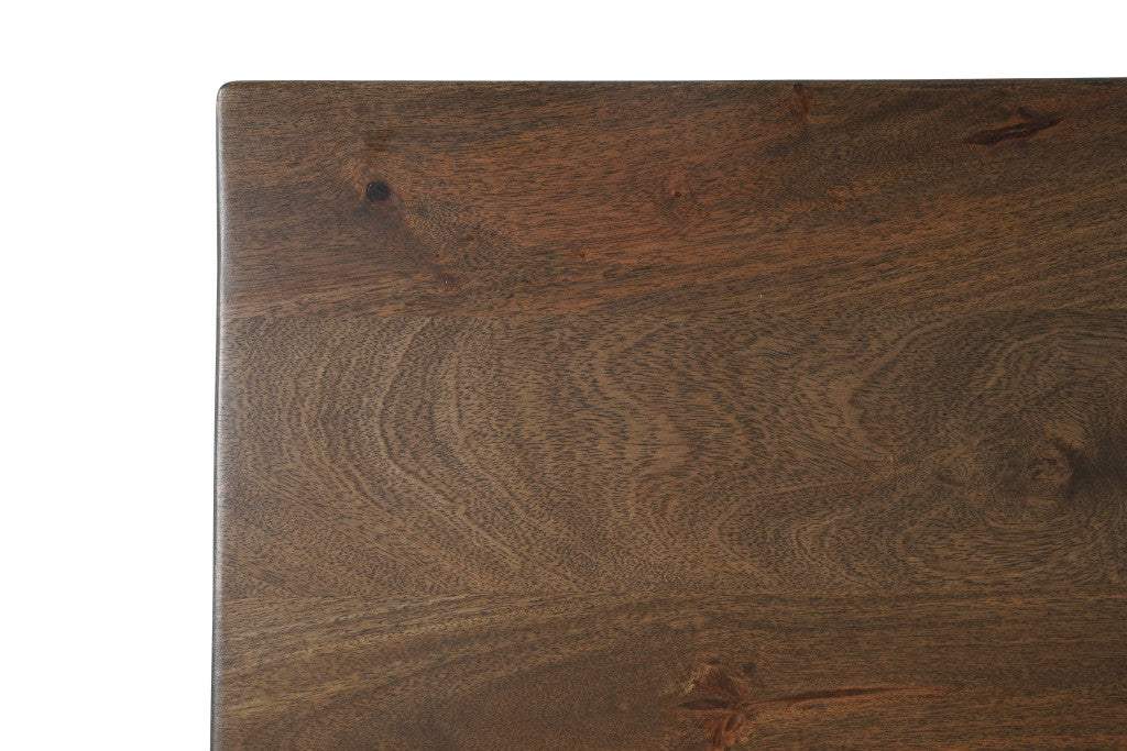 78" Brown Solid Wood Cross Leg Base Dining Table - HomeRoots - Flyclothing LLC