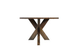 78" Brown Solid Wood Cross Leg Base Dining Table - HomeRoots - Flyclothing LLC