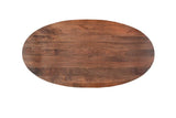 92" Brown Solid Wood Cross Leg Base Oval Dining Table - HomeRoots - Flyclothing LLC