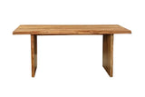 72" Natural Solid Wood Live Edge Sled Base Dining Table - Homeroots - Flyclothing LLC