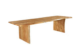 108" Natural Solid Wood Live Edge Sled Base Dining Table - Homeroots - Flyclothing LLC