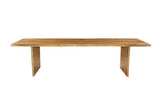 108" Natural Solid Wood Live Edge Sled Base Dining Table - Homeroots - Flyclothing LLC
