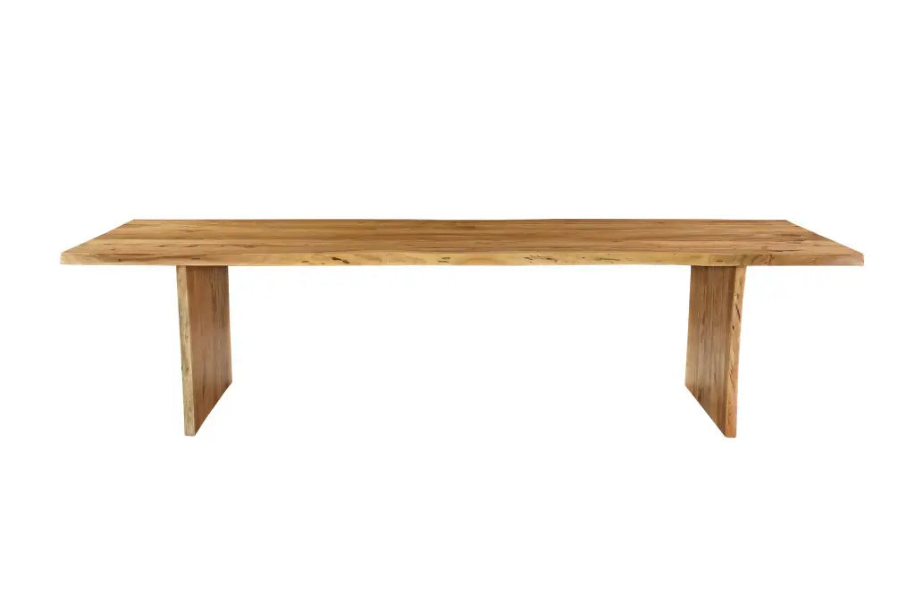 108" Natural Solid Wood Live Edge Sled Base Dining Table - Homeroots - Flyclothing LLC