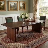 108" Brown Solid Wood Live Edge Sled Base Dining Table - Homeroots - Flyclothing LLC
