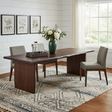 108" Brown Solid Wood Live Edge Sled Base Dining Table - Homeroots - Flyclothing LLC