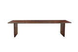 108" Brown Solid Wood Live Edge Sled Base Dining Table - Homeroots - Flyclothing LLC