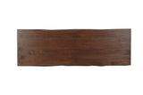 108" Brown Solid Wood Live Edge Sled Base Dining Table - Homeroots - Flyclothing LLC