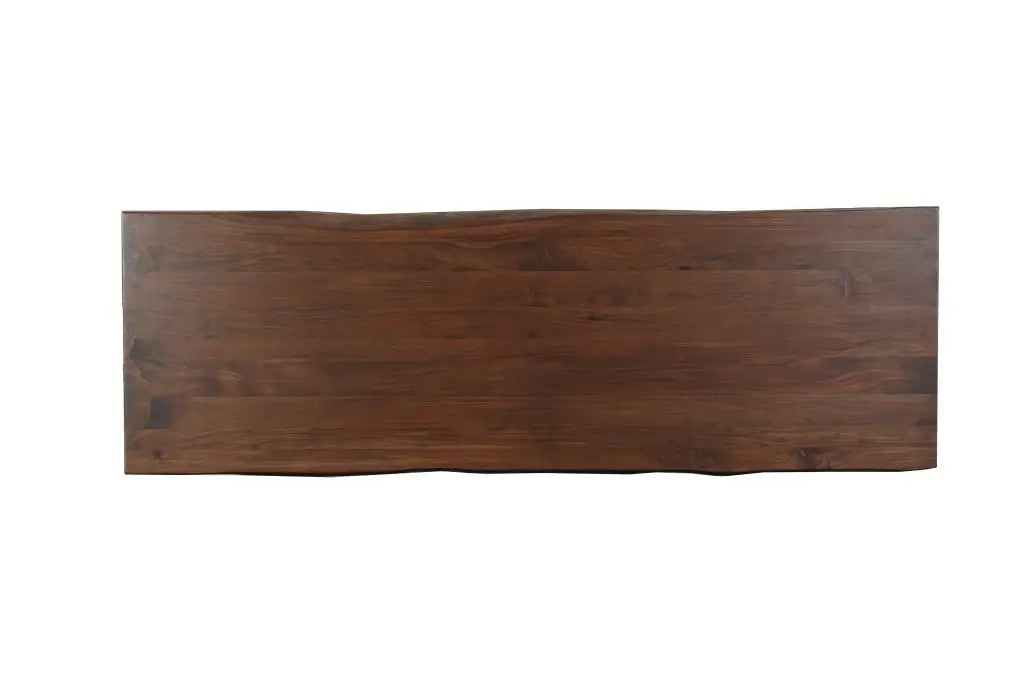 108" Brown Solid Wood Live Edge Sled Base Dining Table - Homeroots - Flyclothing LLC