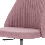 Pink and Silver Adjustable Height Swivel Rolling Office Chair - Homeroots - Flyclothing LLC