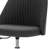 Dark Gray and Silver Adjustable Height Swivel Rolling Office Chair - Homeroots - Flyclothing LLC