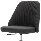 Dark Gray and Silver Adjustable Height Swivel Rolling Office Chair - Homeroots - Flyclothing LLC