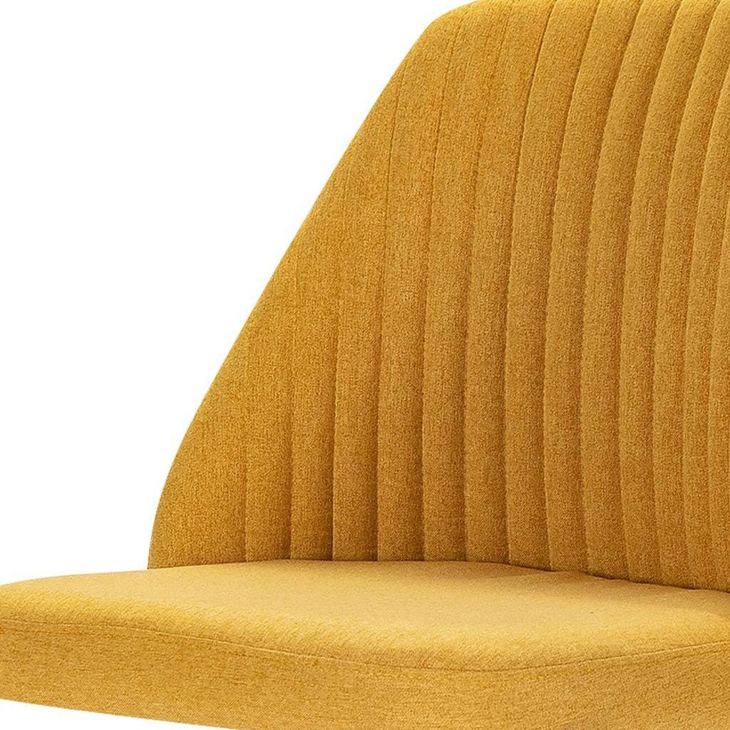 Yellow and Silver Adjustable Height Swivel Rolling Office Chair - Homeroots - Flyclothing LLC