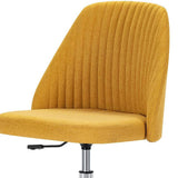 Yellow and Silver Adjustable Height Swivel Rolling Office Chair - Homeroots - Flyclothing LLC