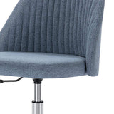 Blue and Silver Adjustable Height Swivel Rolling Office Chair - Homeroots - Flyclothing LLC