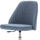 Blue and Silver Adjustable Height Swivel Rolling Office Chair - Homeroots - Flyclothing LLC