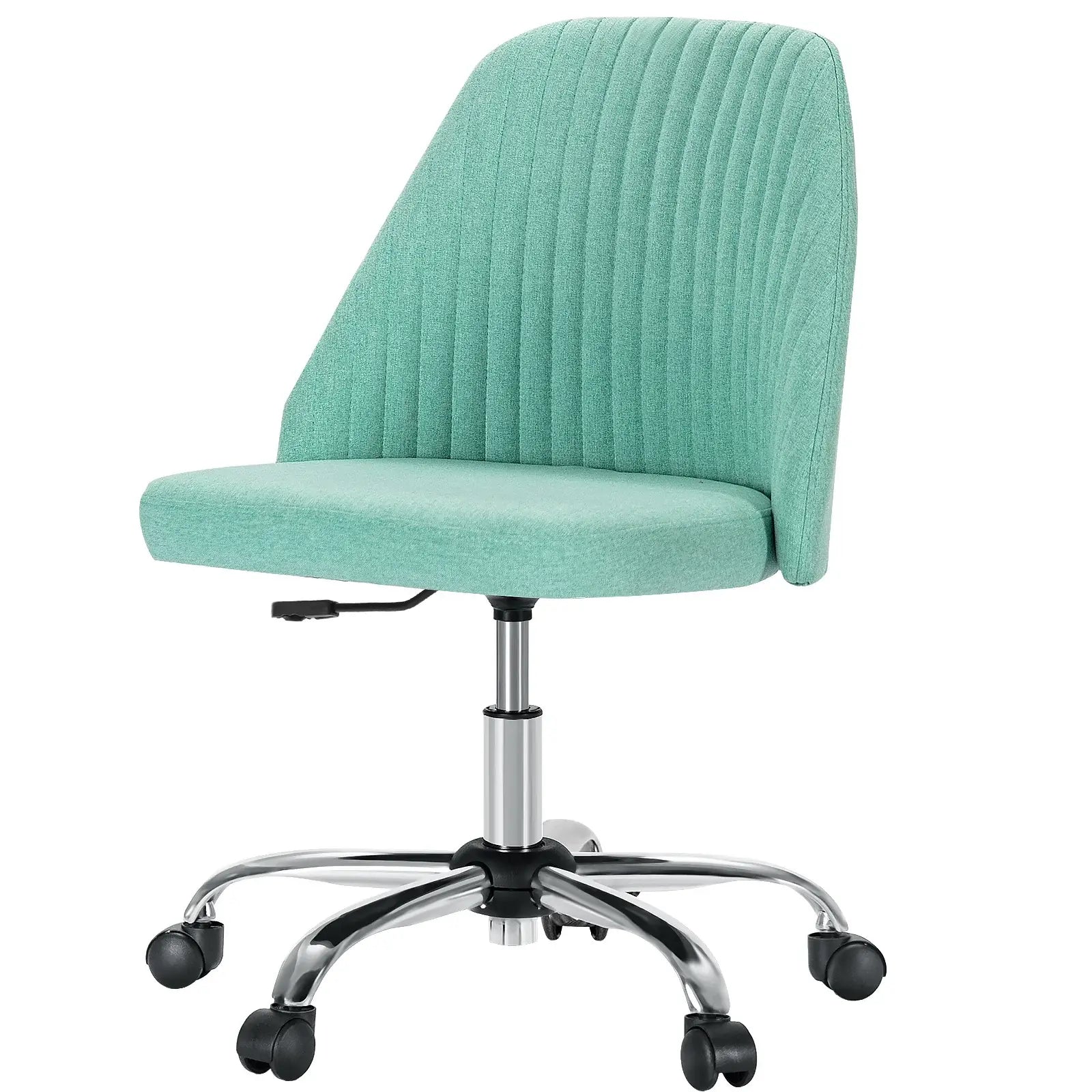 Green and Silver Adjustable Height Swivel Rolling Office Chair - Homeroots - Flyclothing LLC