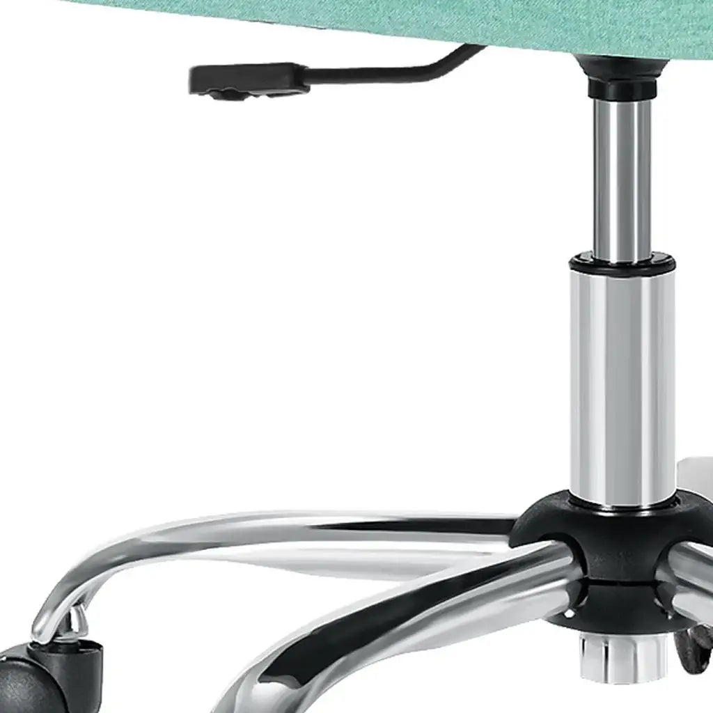 Green and Silver Adjustable Height Swivel Rolling Office Chair - Homeroots - Flyclothing LLC