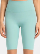 Millennia High Rise Wide Waistband Active Shorts - Trendsi - Flyclothing LLC