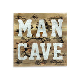 16" X 16" Brown And Gray Man Cave Wood And Metal Wall Decor - Homeroots - Flyclothing LLC
