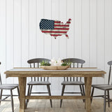 USA Americana 27" X 19" Blue Red And White Wood Hanging Wall Decor - Homeroots - Flyclothing LLC