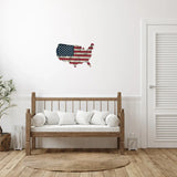 USA Americana 27" X 19" Blue Red And White Wood Hanging Wall Decor - Homeroots - Flyclothing LLC