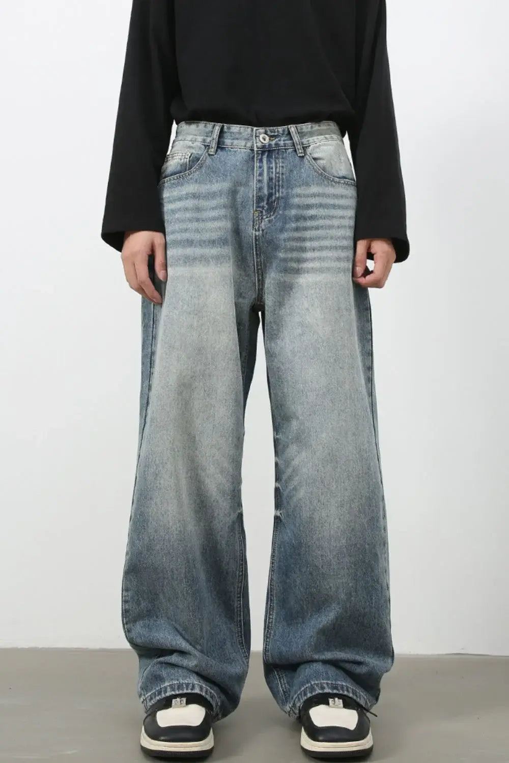 Men's Wide Leg Jeans with Pockets - Trendsi - Flyclothing LLC