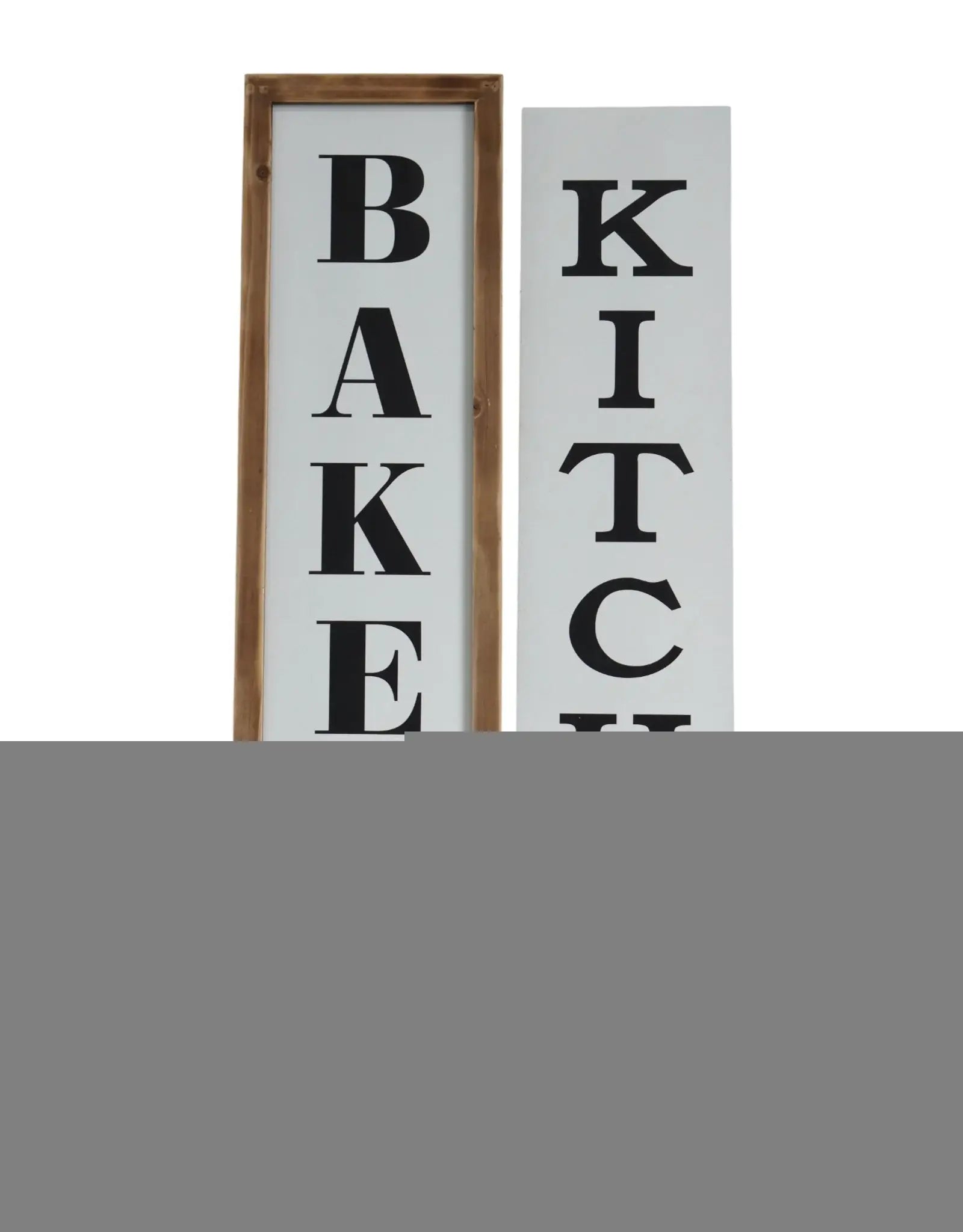 11" X 26" Black Brown And White Reversible Kitchen Wood Hanging Wall Decor - Homeroots - Flyclothing LLC