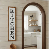 11" X 26" Black Brown And White Reversible Kitchen Wood Hanging Wall Decor - Homeroots - Flyclothing LLC