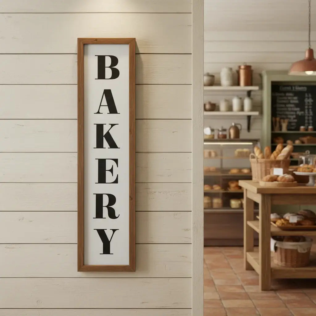 11" X 26" Black Brown And White Reversible Kitchen Wood Hanging Wall Decor - Homeroots - Flyclothing LLC